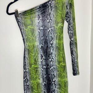 Frashion Nova snake print dress.